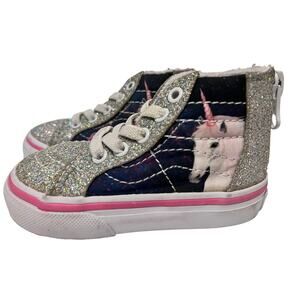 Vans Glitter Unicorn Baby Shoes - Silver and Pink